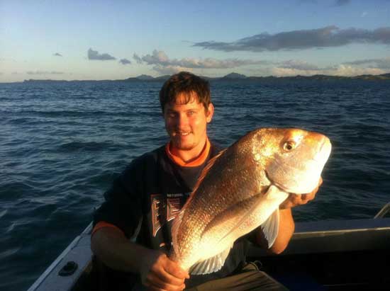 Morgan Barnes Tutukaka snapper catch